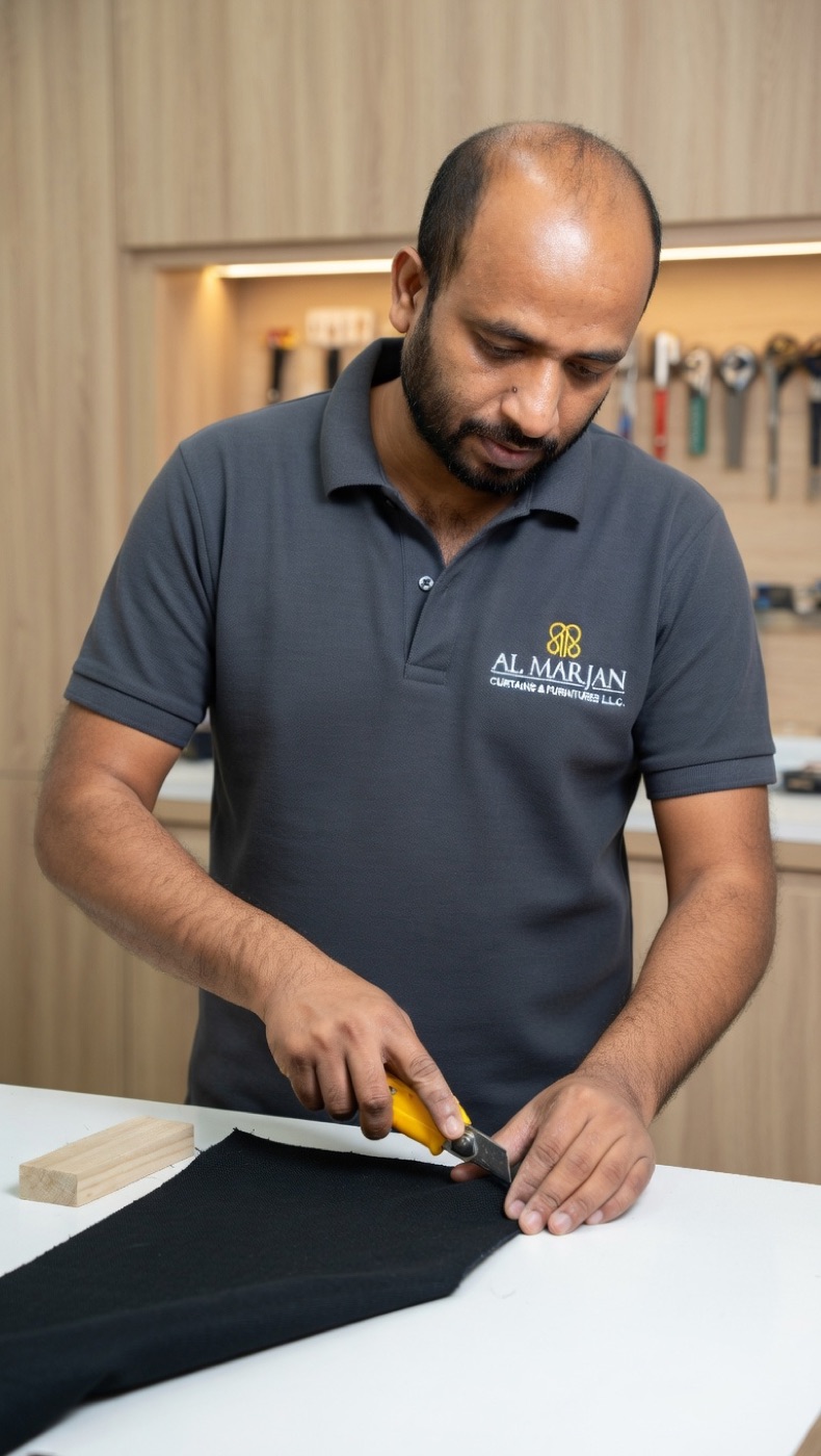Al Marjan craftsman finishing a bespoke piece