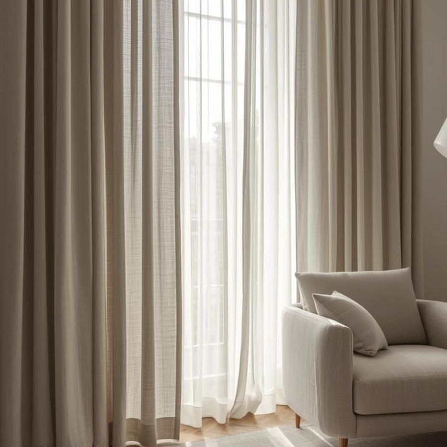 Finished curtain installation
