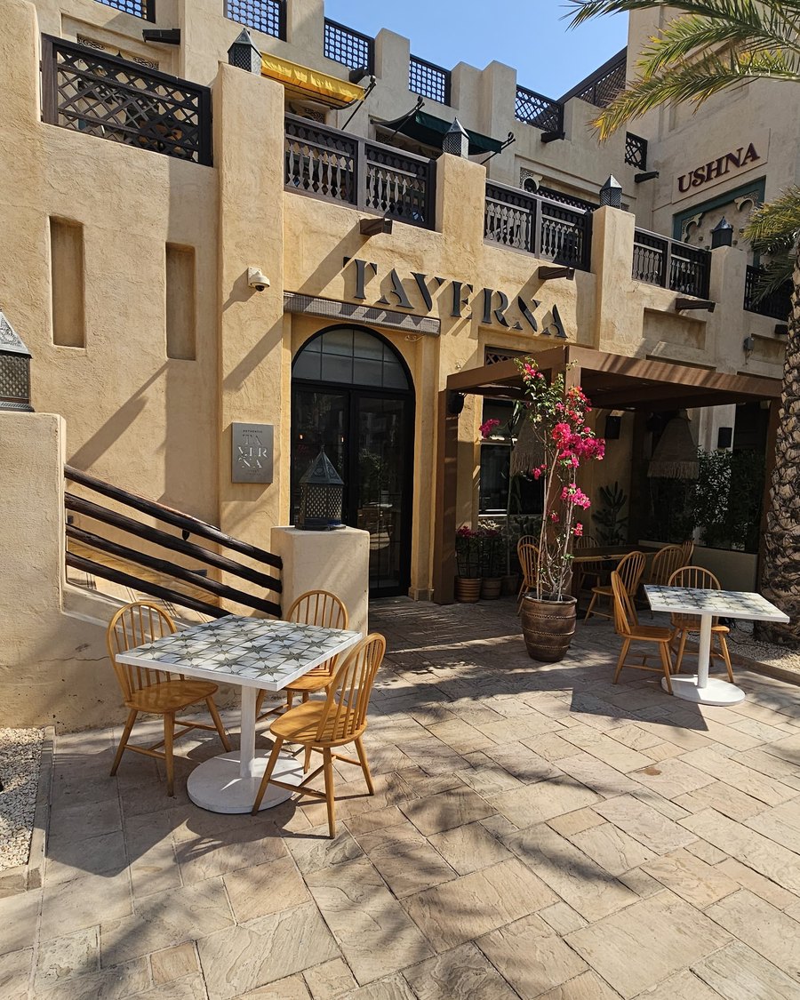Outdoor furniture at a Dubai venue